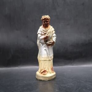 Nativity Figure King Wisemen Manger Plaster Composite 4.5 inch Vintage